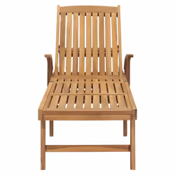 VidaXL 48015 sedia da esterno Salone Seduta imbottita Acciaio galvanizzato, Teak - Vista aggiuntiva 4