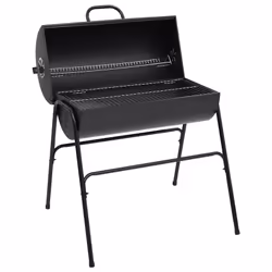 VidaXL 313635, Barbecue, Carbone (combustibile), Esterno, Barile, Griglia, Nero