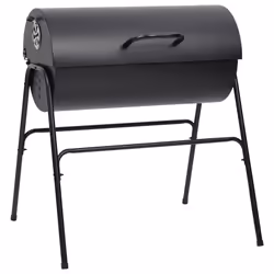 VidaXL 313635 barbecue per l'aperto e bistecchiera Barile Carbone (combustibile) Nero