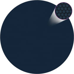 vidaXL Pellicola Galleggiante Solare PE per Piscina 356 cm Nero e Blu