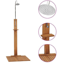 Vidaxl - Doccia da Giardino 75x75x210 cm in Legno Massello di Teak