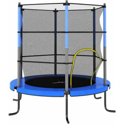 Vidaxl - Set Trampolino con Rete di Sicurezza Rotondo 140x160 cm Blue 305394