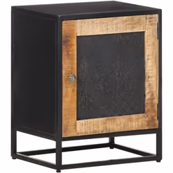 Questo comodino in legno in stile industriale è un'ottima aggiunta ai vostri interni. Può essere utilizzato come comodino o t ...