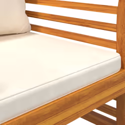 VidaXL 312137 sedia da esterno Terrazzo Seduta imbottita Legno di acacia Crema, Bianco - Vista aggiuntiva 8