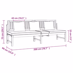VidaXL 312144 letto per esterni Marrone - Vista aggiuntiva 8