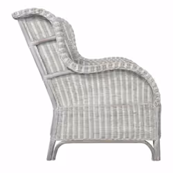 Divano con Cuscino Grigio in Rattan Naturale e Linocod mxl 118492 - Vista aggiuntiva 3