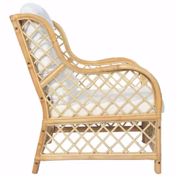 Divano con Cuscino in Rattan Naturale e Linocod mxl 70543