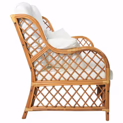 Divano a 2 Posti Marrone Chiaro in Rattan cod mxl 70542 - Vista aggiuntiva 3