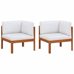 Divani ad Angolo da Giardino 2pz con Cuscini Massello di Acaciacod mxl 70834 - Vista aggiuntiva 2