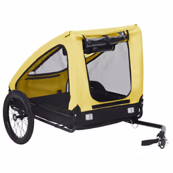 Rimorchio da Bici per Animali Domestici Giallo e Nerocod mxl 70955 - Vista aggiuntiva 2