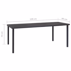 VidaXL 313088 tavolo da esterno Antracite - Vista aggiuntiva 6