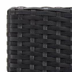 VidaXL 313435 sedia da esterno Terrazzo Seduta imbottita Poliestere, Rattan sintetico, Acciaio Nero, Crema - Vista aggiuntiva 7