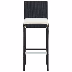 VidaXL 313437 sedia da esterno Terrazzo Seduta imbottita Poliestere, Rattan sintetico, Acciaio Nero, Crema - Vista aggiuntiva 4