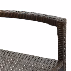 VidaXL 313454 sedia da esterno Terrazzo Rattan sintetico, Acciaio Marrone - Vista aggiuntiva 6