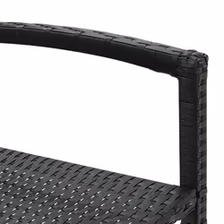 VidaXL 313455 sedia da esterno Terrazzo Rattan sintetico, Acciaio Nero - Vista aggiuntiva 6