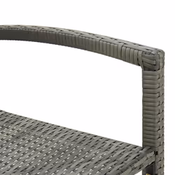 VidaXL 313456 sedia da esterno Terrazzo Rattan sintetico, Acciaio Grigio - Vista aggiuntiva 6