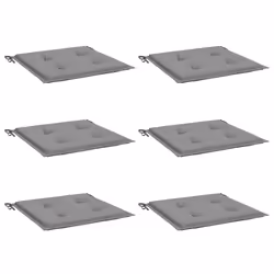 vidaXL Cuscini per Sedia 6 pz Grigi 40x40x4 cm in Tessuto Oxford - Vista aggiuntiva 3