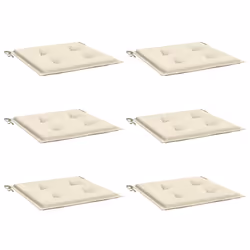 vidaXL Cuscini per Sedia 6 pz Crema 40x40x4 cm in Tessuto Oxford - Vista aggiuntiva 3