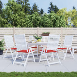 Cuscini per Sedia 6 pz, Comodo cuscino per sgabello Rossi 40x40x3 cm in Tessuto Oxford Vidaxl 3521