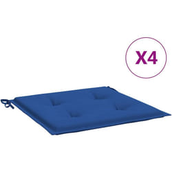 Cuscini per Sedia 4 pz Blu Reale 40x40x3 cm in Tessuto Oxford Vidaxl 421495