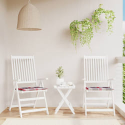 vidaXL Cuscini per Sedia 2 pz a Quadri Rossi 40x40x3cm Tessuto Oxford