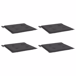 vidaXL Cuscini per Sedia 4 pz Antracite 50x50x4 cm in Tessuto Oxford - Vista aggiuntiva 3