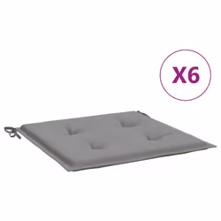 vidaXL Cuscini per Sedia 6 pz Grigi 50x50x3 cm in Tessuto Oxford - Vista aggiuntiva 2