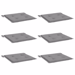 vidaXL Cuscini per Sedia 6 pz Grigi 50x50x3 cm in Tessuto Oxford - Vista aggiuntiva 3