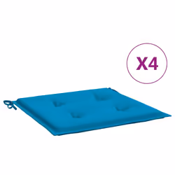 vidaXL Cuscini per Sedia 4 pz Blu 50x50x3 cm in Tessuto Oxford - Vista aggiuntiva 2