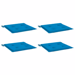 vidaXL Cuscini per Sedia 4 pz Blu 50x50x3 cm in Tessuto Oxford - Vista aggiuntiva 3