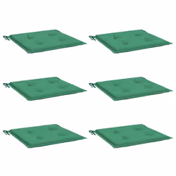vidaXL Cuscini per Sedia 6 pz Verdi 50x50x3 cm in Tessuto Oxford - Vista aggiuntiva 3