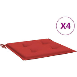 Cuscini per Sedia 4 pz Rossi 50x50x3 cm in Tessuto Oxford Vidaxl 229571