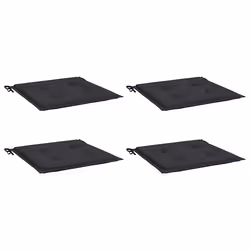 vidaXL Cuscini per Sedia 4 pz Neri 50x50x4 cm in Tessuto Oxford - Vista aggiuntiva 3