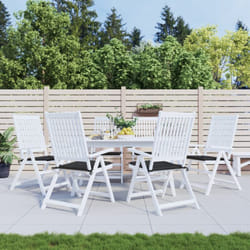 Cuscini per Sedia 6 pz, Comodo cuscino per sgabello Neri 50x50x3 cm in Tessuto Oxford Vidaxl 5695