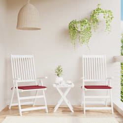 Cuscini per Sedia 2 pz Rosso Vino 50x50x3 cm in Tessuto Oxford Vidaxl 278631