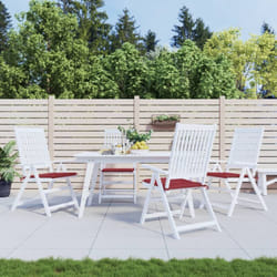 Cuscini per Sedia 4 pz, Comodo cuscino per sgabello Rosso Vino 50x50x3 cm in Tessuto Oxford Vidaxl 6181