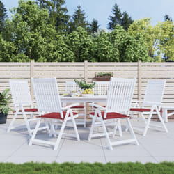 Cuscini per Sedia 6 pz, Comodo cuscino per sgabello Rosso Vino 50x50x3 cm in Tessuto Oxford Vidaxl 3069