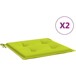 Cuscini per Sedia 2 pz Verde Brillante 50x50x3cm Tessuto Oxford Vidaxl 693427
