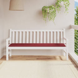 Cuscino per Panca, Comodo Cuscino per sgabello Rosso Vino 180x50x3 cm in Tessuto Oxford Vidaxl 9785
