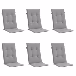 vidaXL Cuscini per Sedie 6 pz Grigi 120x50x3 cm in Tessuto - Vista aggiuntiva 3