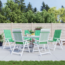 Vidaxl - Cuscini per Sedie 6 pz Verdi 120x50x3 cm in Tessuto