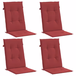 vidaXL Cuscini per Sedie 4 pz Rosso Vino 120x50x3 cm in Tessuto - Vista aggiuntiva 3