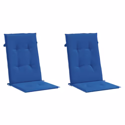 vidaXL Cuscini per Sedie 2 pz Blu Reale 120x50x3 cm in Tessuto - Vista aggiuntiva 3