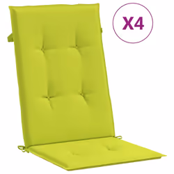 vidaXL Cuscini per Sedie 4 pz Verde Brillante 120x50x3 cm in Tessuto - Vista aggiuntiva 2