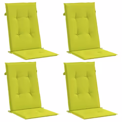 vidaXL Cuscini per Sedie 4 pz Verde Brillante 120x50x3 cm in Tessuto - Vista aggiuntiva 3