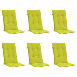 vidaXL Cuscini per Sedie 6 pz Verde Brillante 120x50x3 cm in Tessuto - Vista aggiuntiva 3
