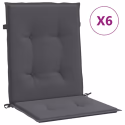 vidaXL Cuscini per Sedia 6 pz Antracite Tessuto Oxford - Vista aggiuntiva 2