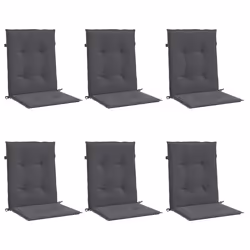 vidaXL Cuscini per Sedia 6 pz Antracite Tessuto Oxford - Vista aggiuntiva 3