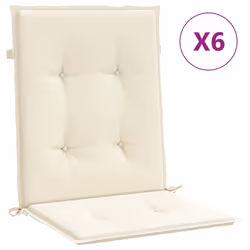 vidaXL Cuscini per Sedia 6 pz Crema 100x50x3 cm in Tessuto Oxford - Vista aggiuntiva 2