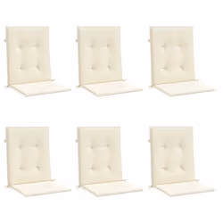 vidaXL Cuscini per Sedia 6 pz Crema 100x50x3 cm in Tessuto Oxford - Vista aggiuntiva 3